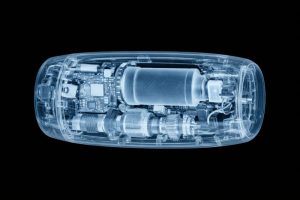 X-ray inspection reveals internal structures within fully sealed electronic enclosures