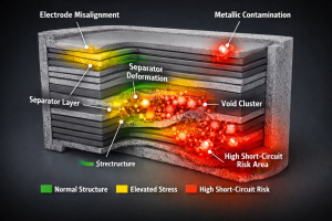 3D CT Risk Mapping of Internal Short-Circuit Triggers in a Lithium-Ion Battery Cell