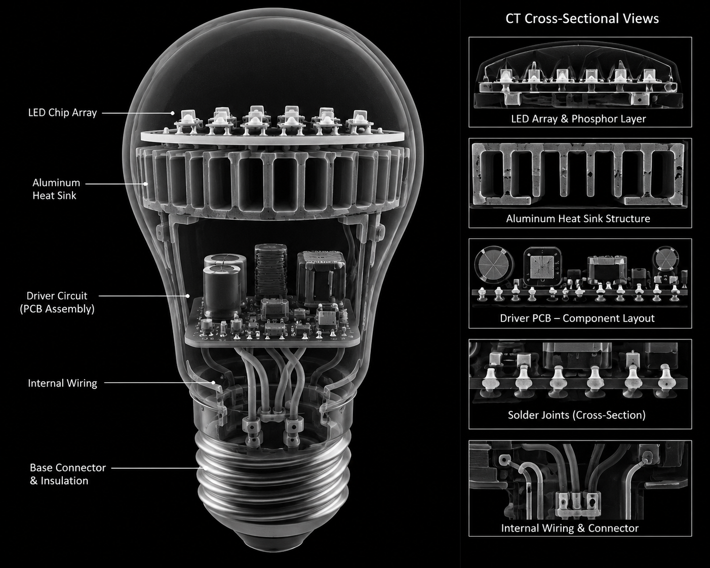 What Industrial CT Can Reveal Inside an LED Bulb | XRAY LAB