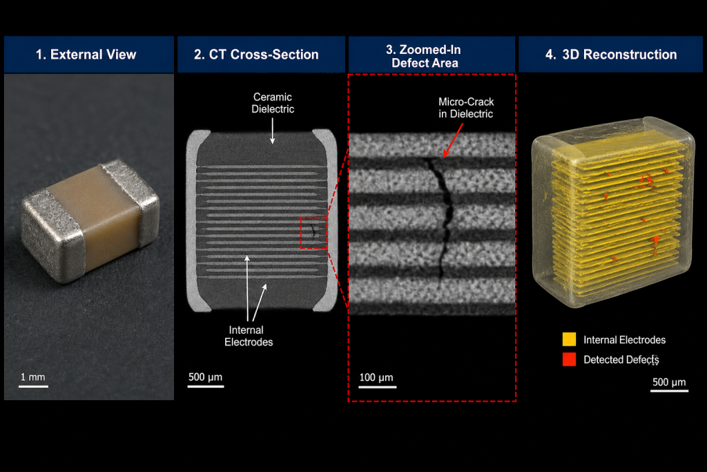 Micro-CT scan of a ceramic capacitor