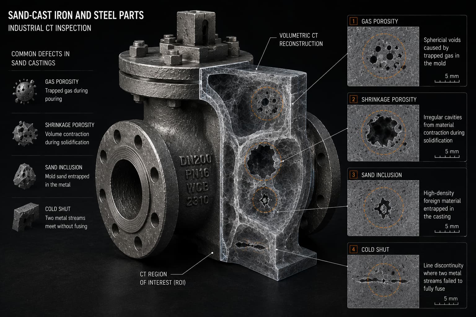 Conceptual visualization of CT inspection