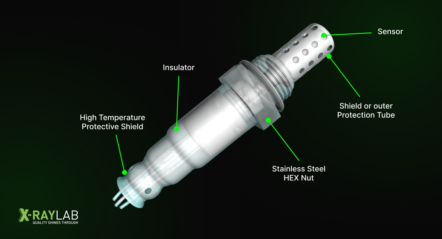External construction of a lambda sensor