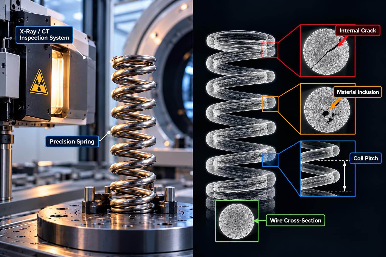 Precision Spring CT Inspection Infographic